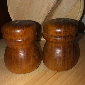 Wood salt and pepper shakers